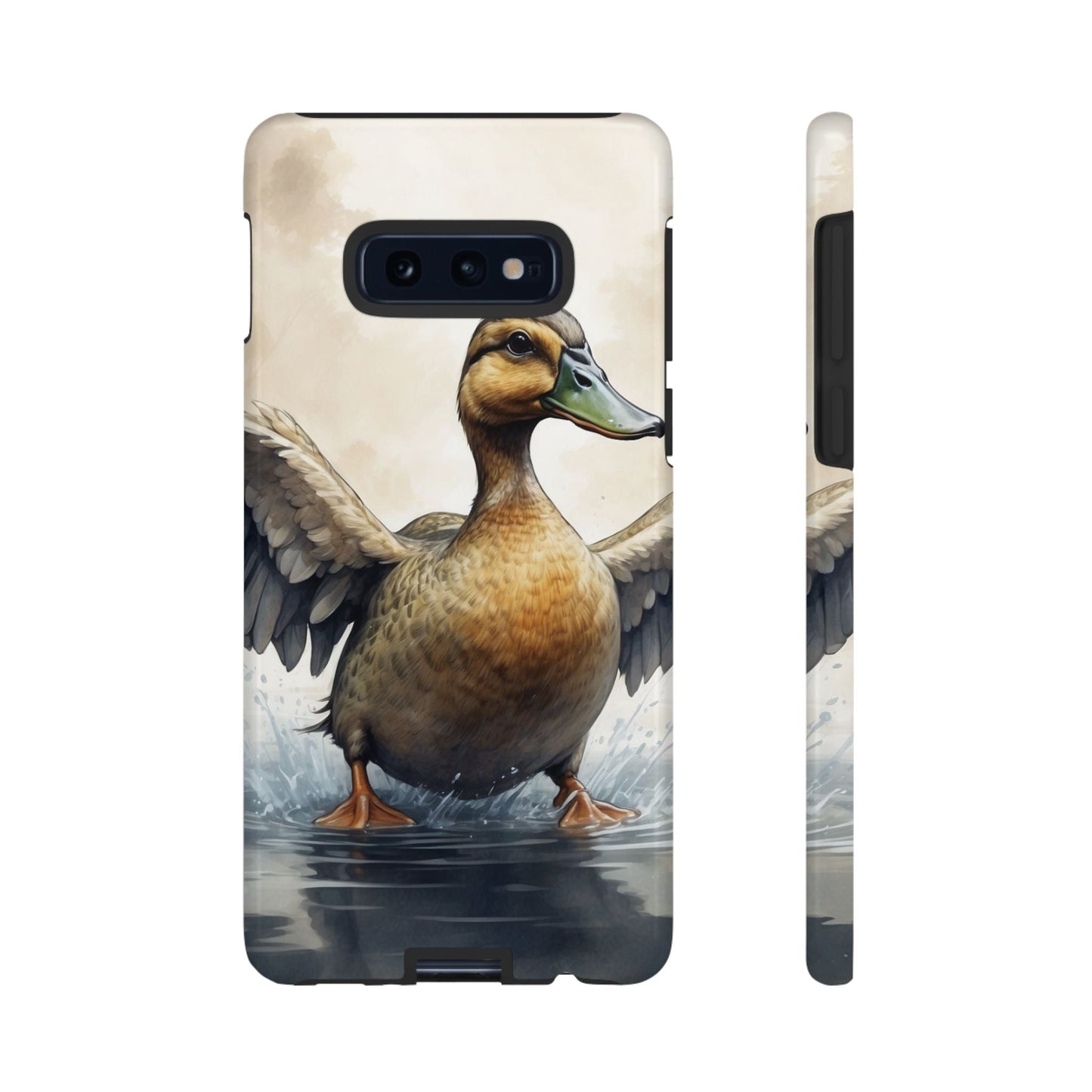 Graceful Duck in Watercolor Scene - Samsung Galaxy Case - BOGO Cases