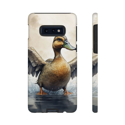 Graceful Duck in Watercolor Scene - Samsung Galaxy Case - BOGO Cases