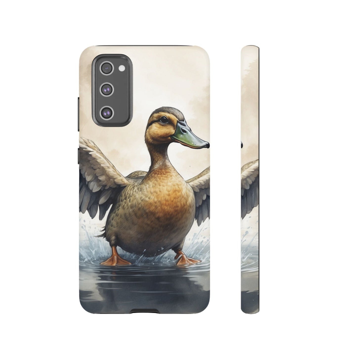 Graceful Duck in Watercolor Scene - Samsung Galaxy Case - BOGO Cases