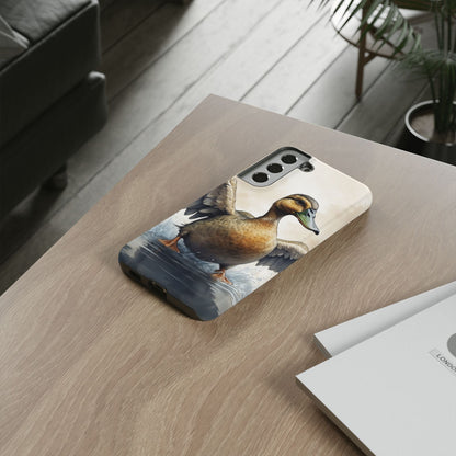 Graceful Duck in Watercolor Scene - Samsung Galaxy Case - BOGO Cases