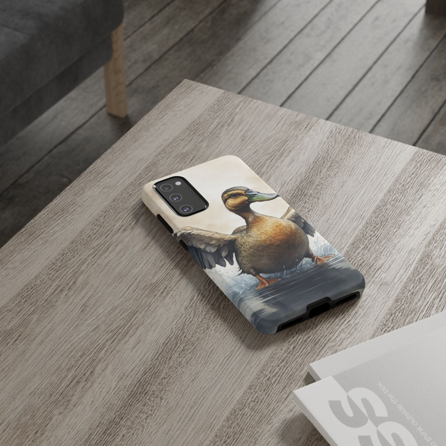 Graceful Duck in Watercolor Scene - Samsung Galaxy Case - BOGO Cases