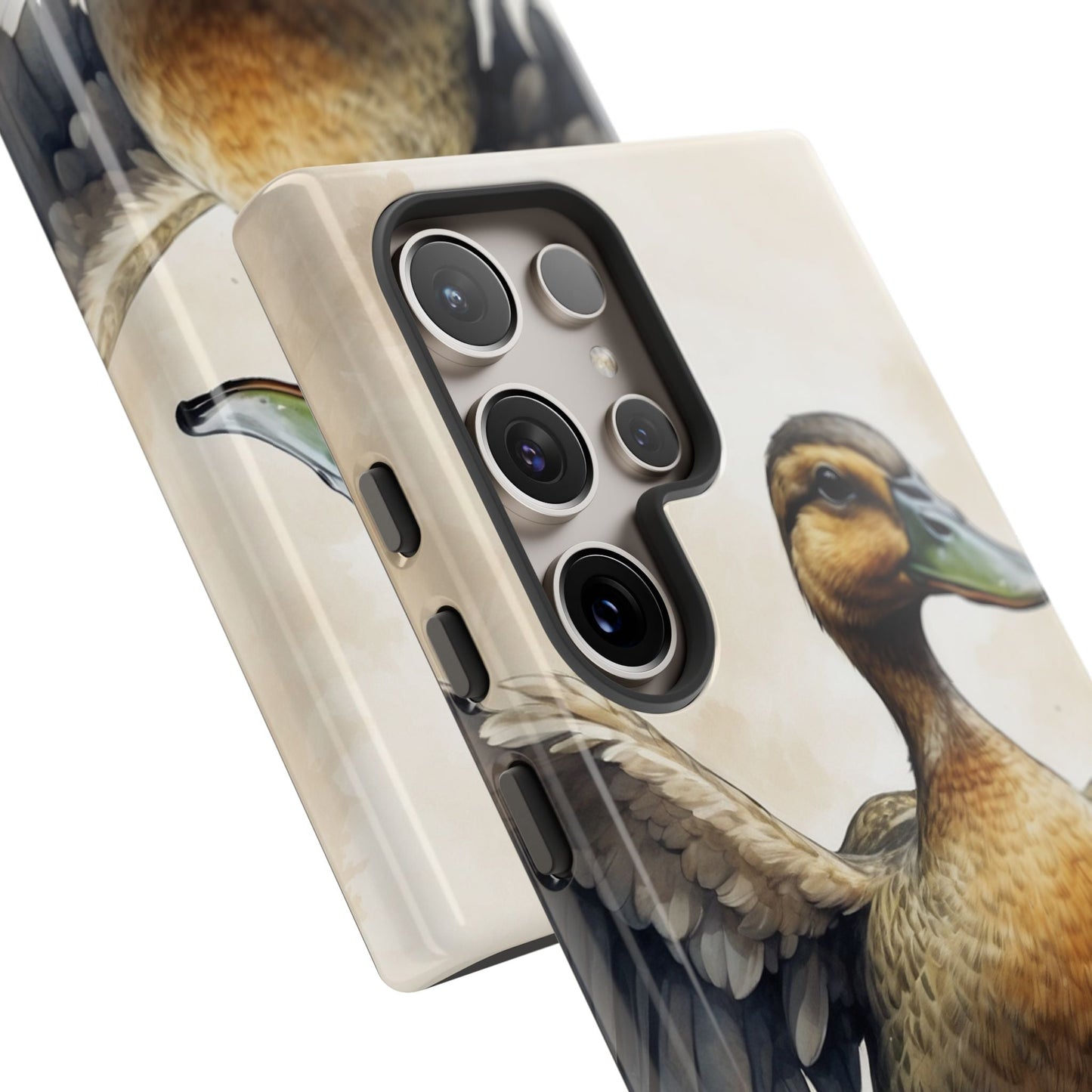 Graceful Duck in Watercolor Scene - Samsung Galaxy Case - BOGO Cases