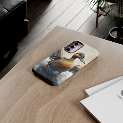 Graceful Duck in Watercolor Scene - Samsung Galaxy Case - BOGO Cases