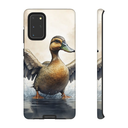 Graceful Duck in Watercolor Scene - Samsung Galaxy Case - BOGO Cases
