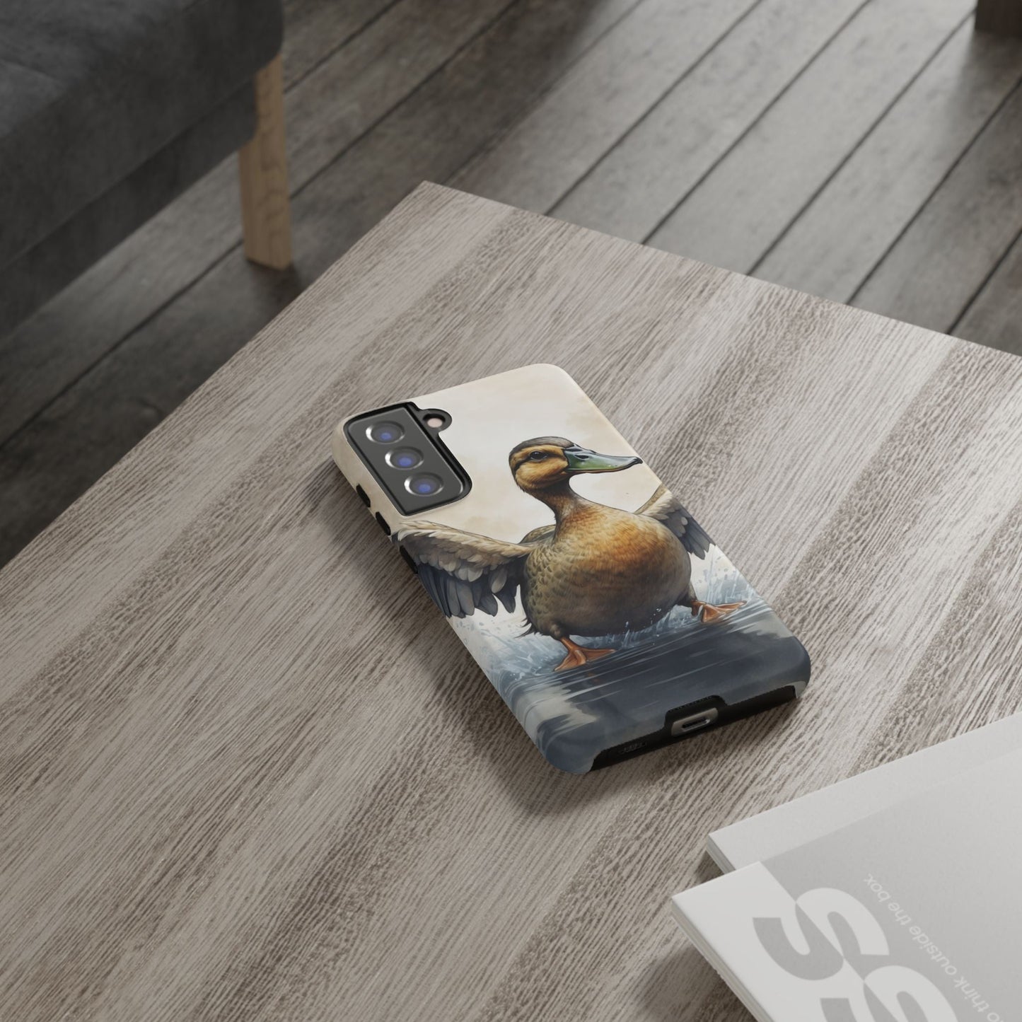 Graceful Duck in Watercolor Scene - Samsung Galaxy Case - BOGO Cases