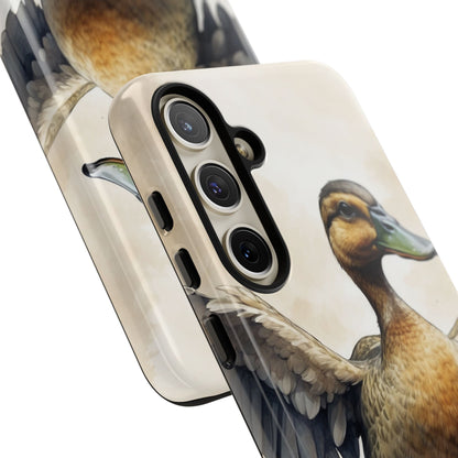 Graceful Duck in Watercolor Scene - Samsung Galaxy Case - BOGO Cases