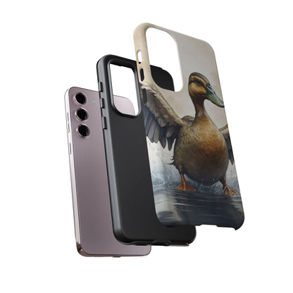 Graceful Duck in Watercolor Scene - Samsung Galaxy Case - BOGO Cases