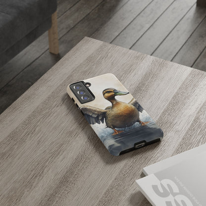 Graceful Duck in Watercolor Scene - Samsung Galaxy Case - BOGO Cases