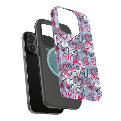 Graffiti Love Hearts MagSafe Case - BOGO Cases