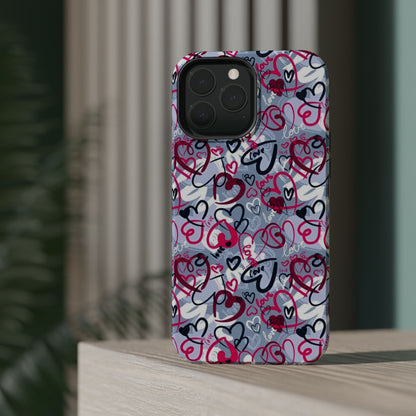 Graffiti Love Hearts MagSafe Case - BOGO Cases