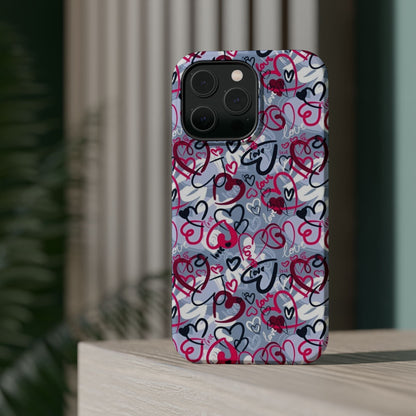 Graffiti Love Hearts MagSafe Case - BOGO Cases