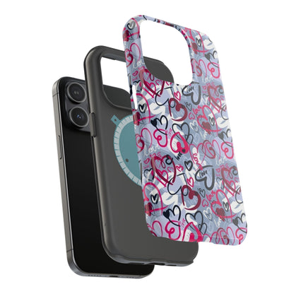 Graffiti Love Hearts MagSafe Case - BOGO Cases