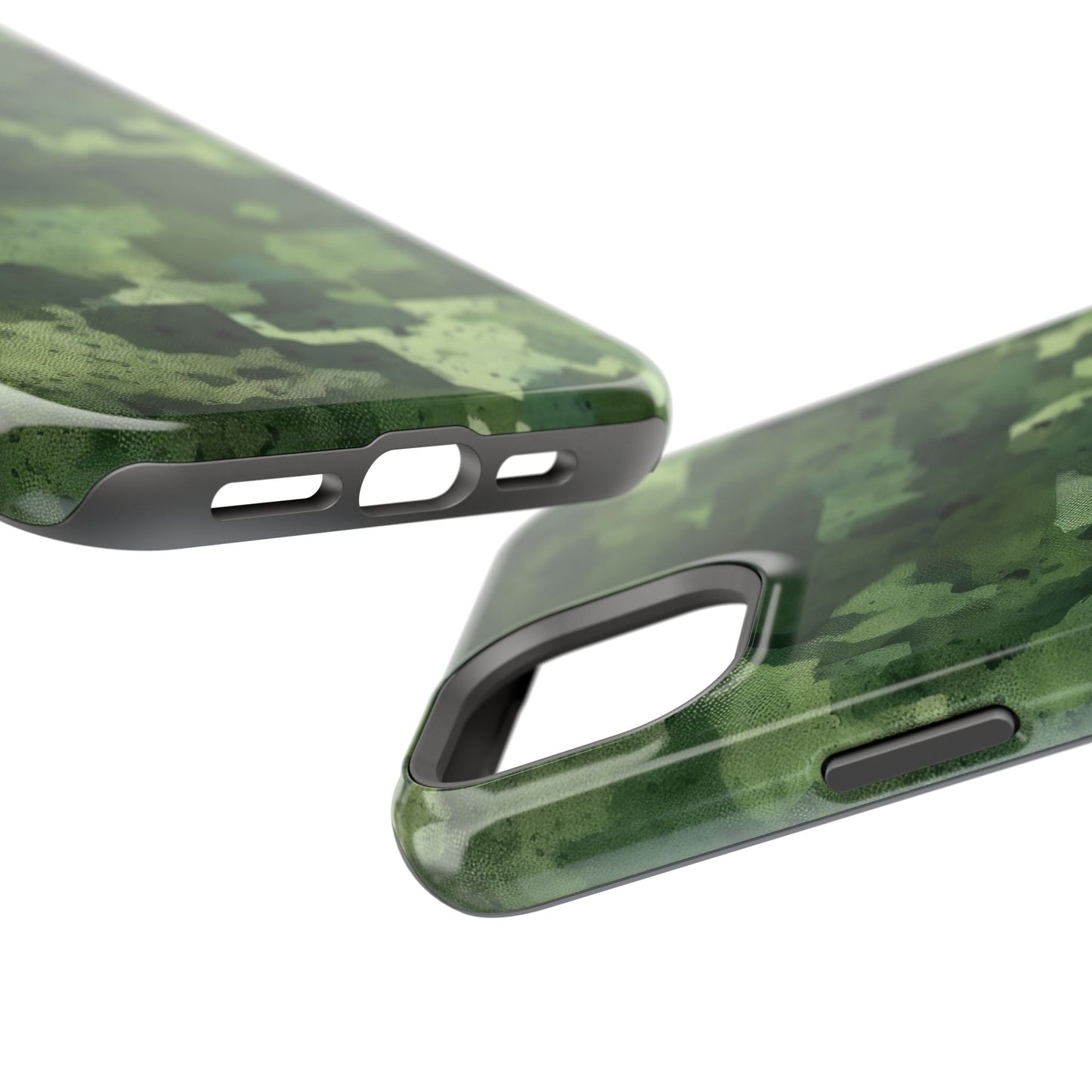 Green Camo Abstract Art - MagSafe iPhone Case - BOGO Cases