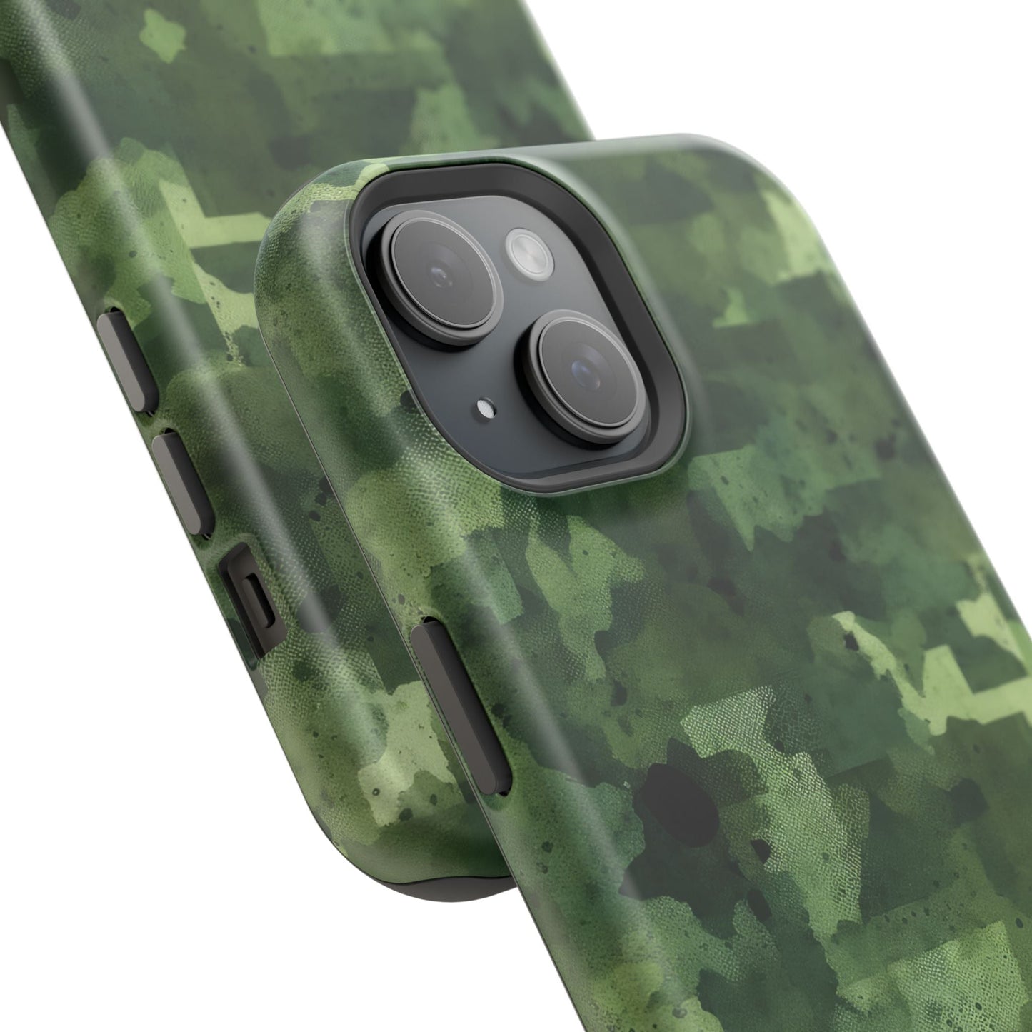 Green Camo Abstract Art - MagSafe iPhone Case - BOGO Cases