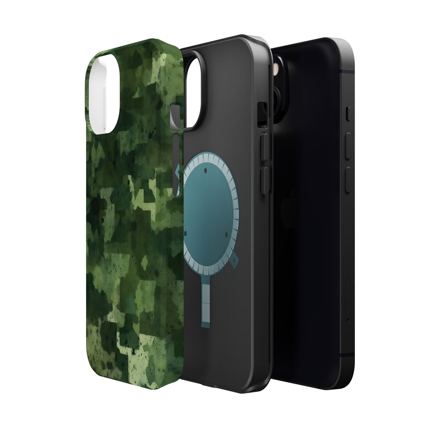 Green Camo Abstract Art - MagSafe iPhone Case - BOGO Cases