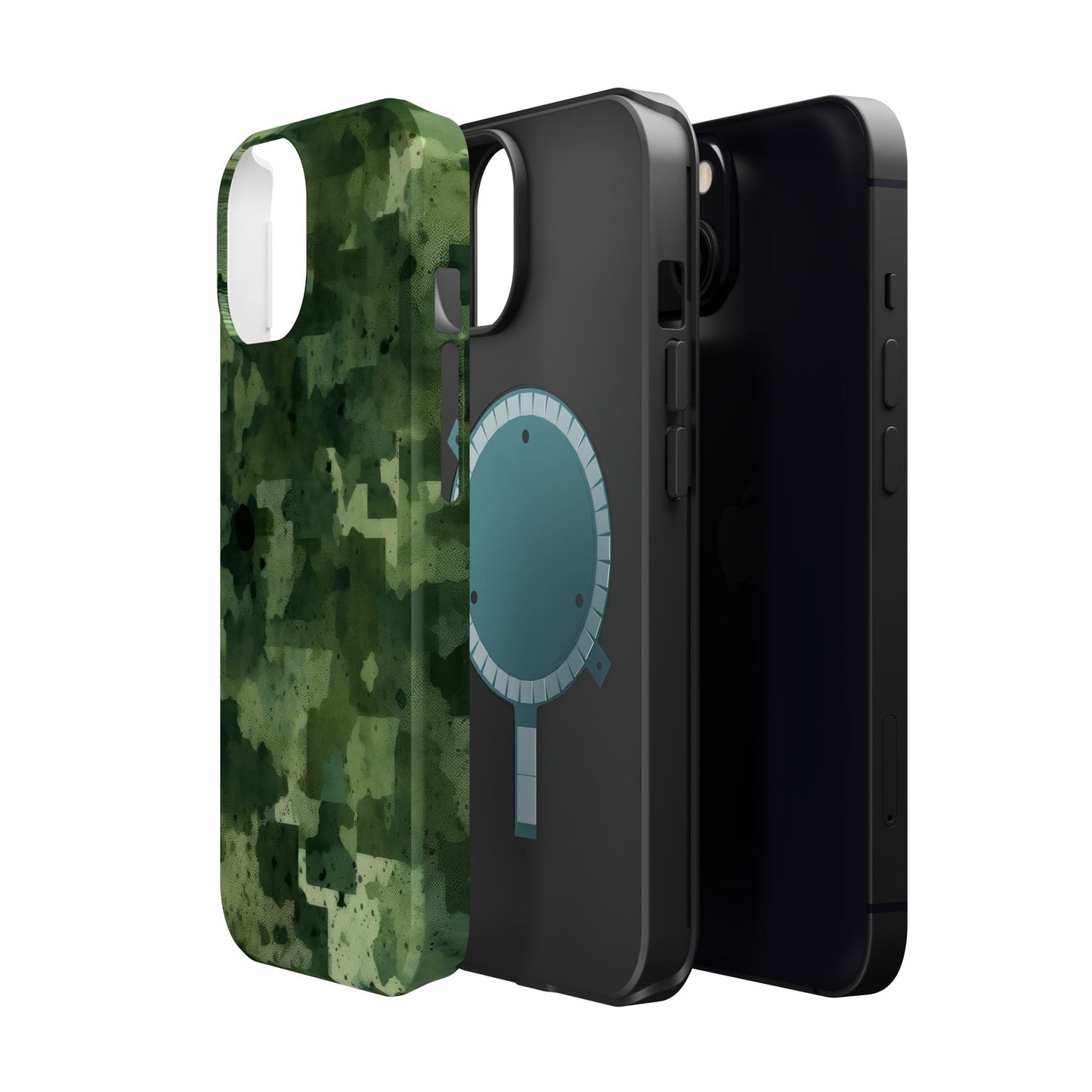 Green Camo Abstract Art - MagSafe iPhone Case - BOGO Cases