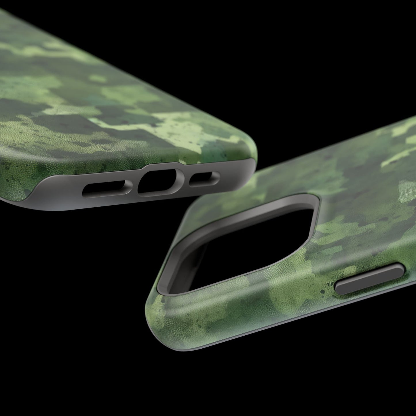 Green Camo Abstract Art - MagSafe iPhone Case - BOGO Cases