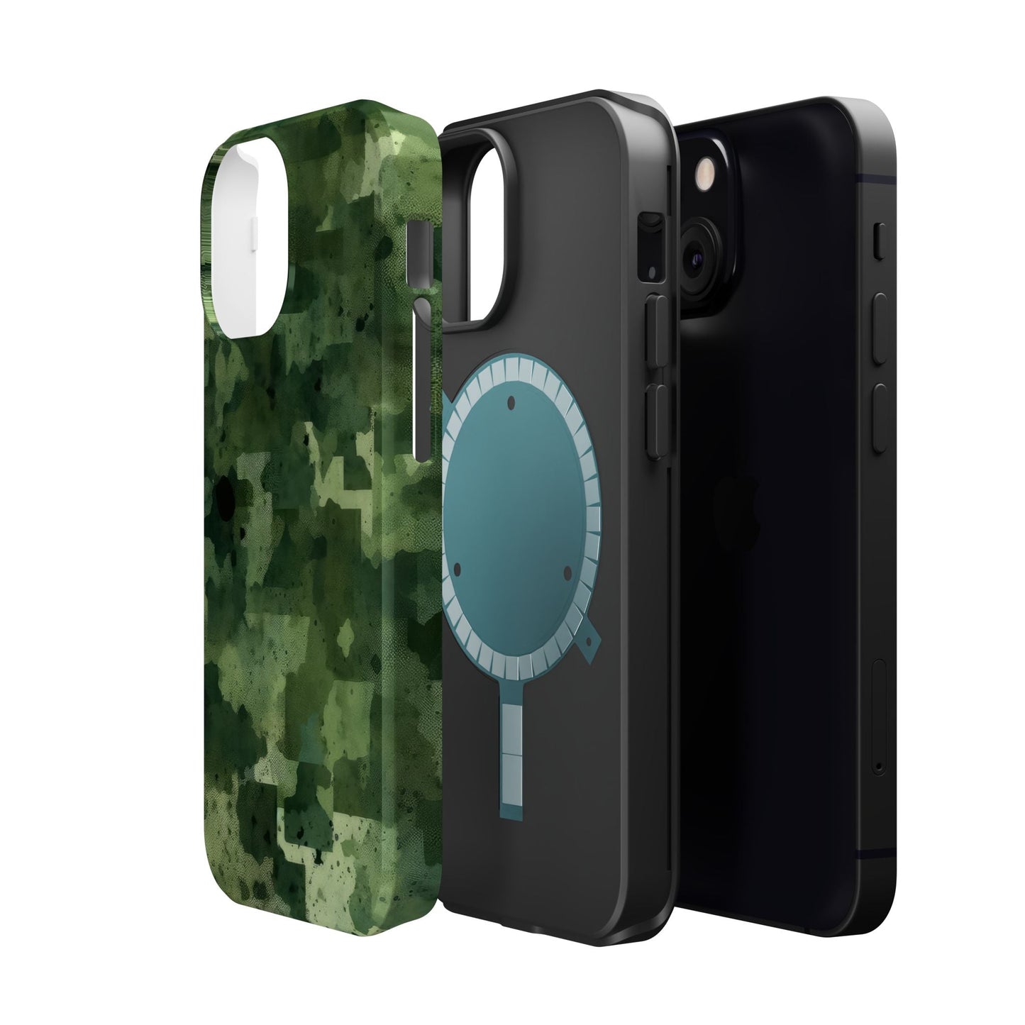 Green Camo Abstract Art - MagSafe iPhone Case - BOGO Cases