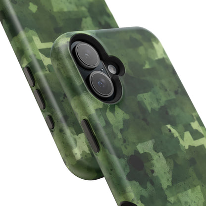 Green Camo Abstract Art - MagSafe iPhone Case - BOGO Cases