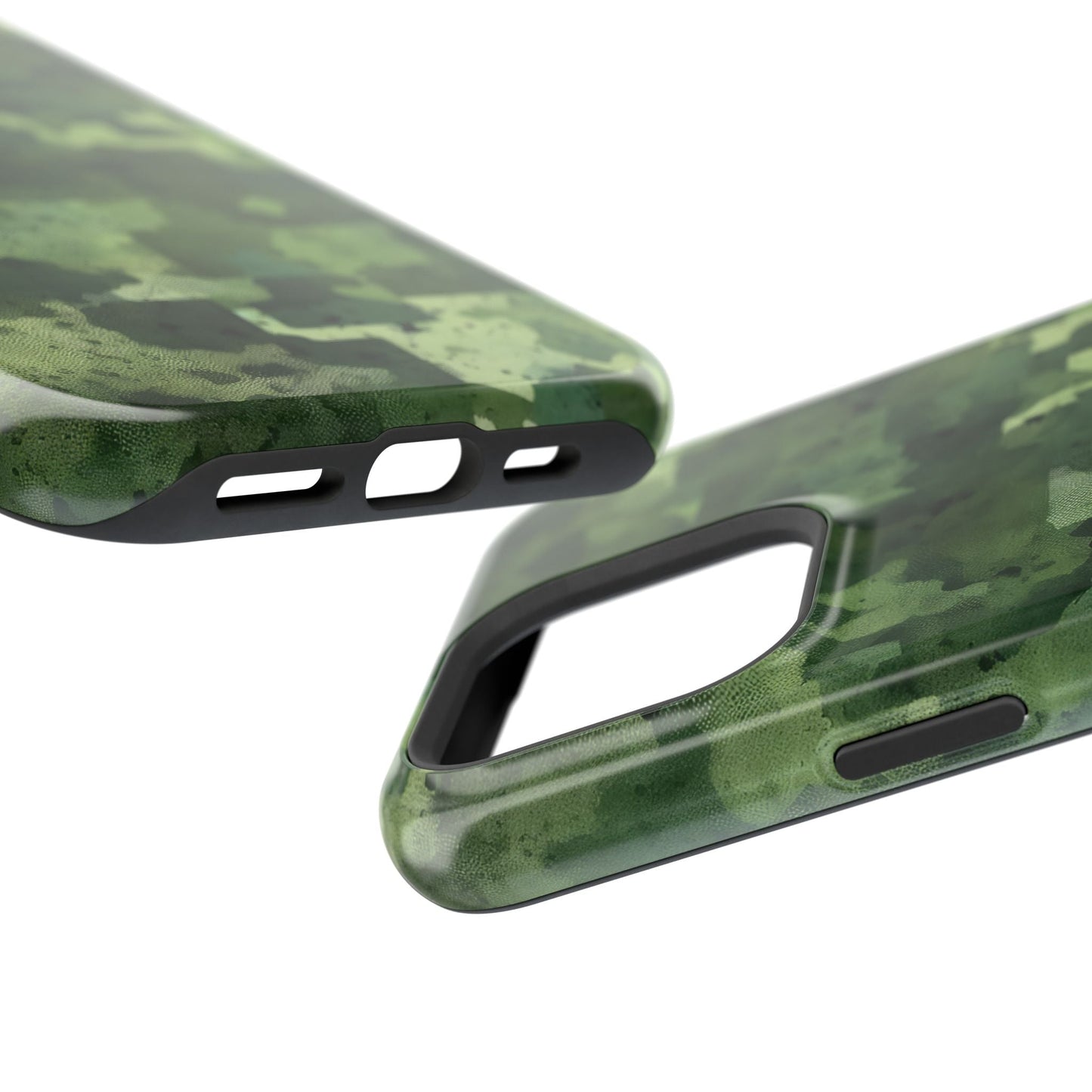 Green Camo Abstract Art - MagSafe iPhone Case - BOGO Cases