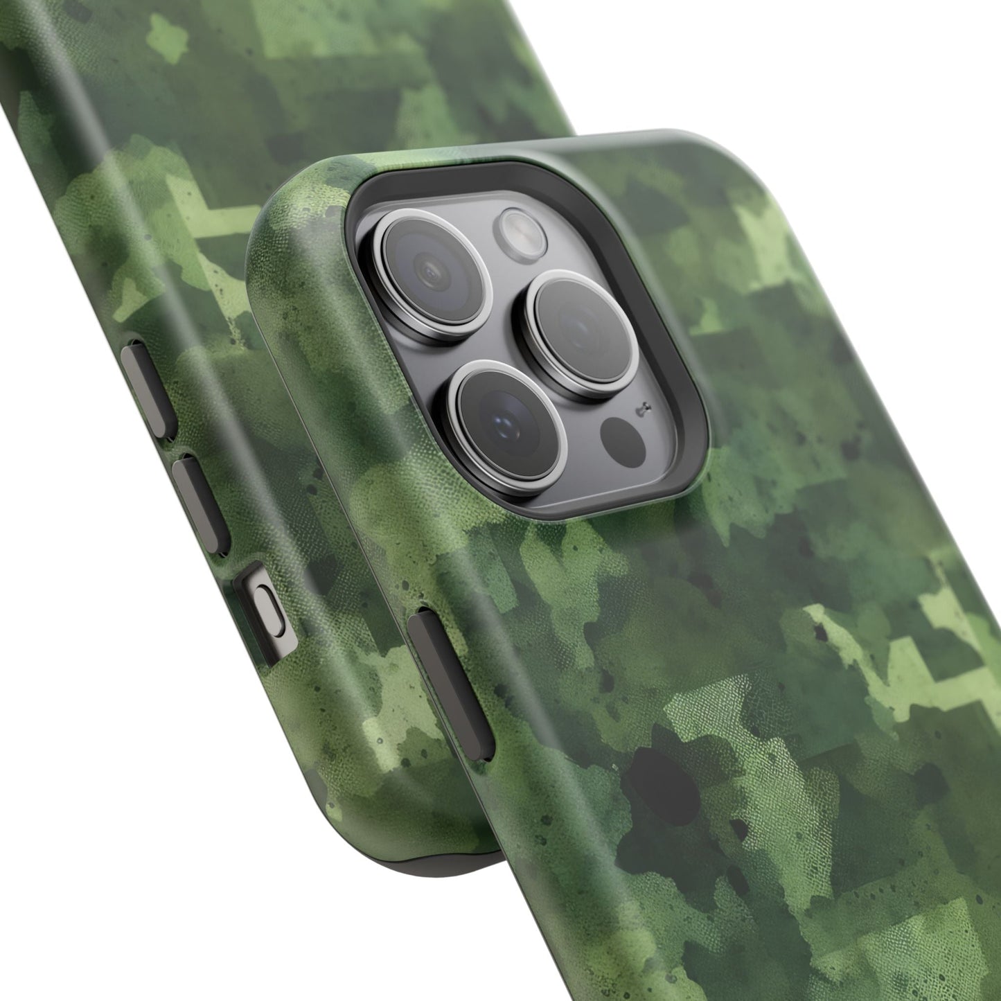 Green Camo Abstract Art - MagSafe iPhone Case - BOGO Cases