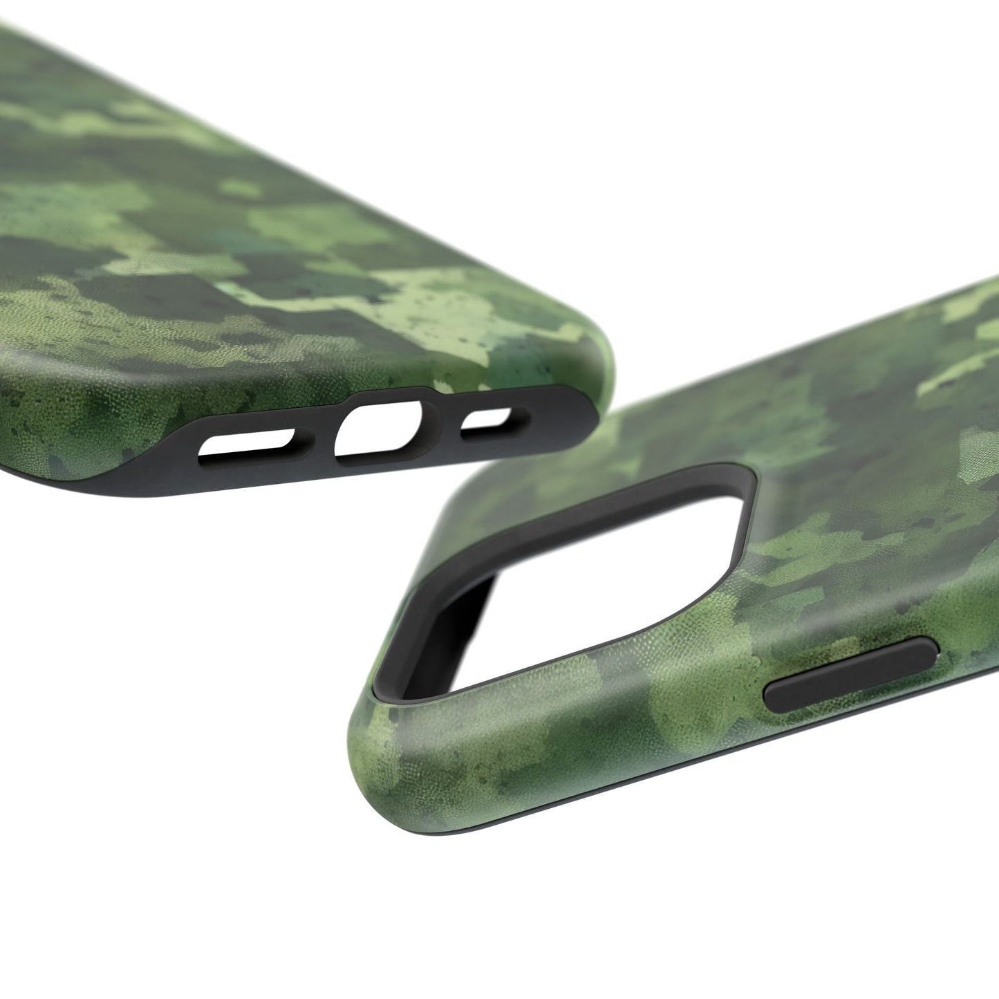 Green Camo Abstract Art - MagSafe iPhone Case - BOGO Cases