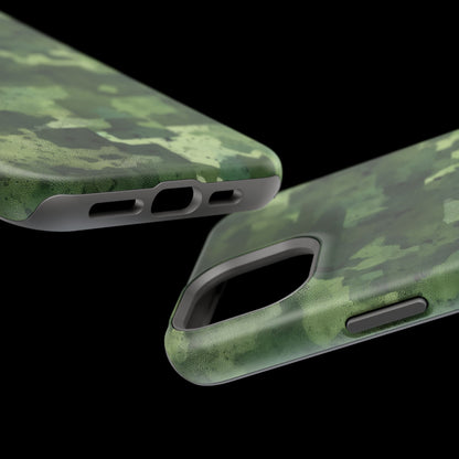 Green Camo Abstract Art - MagSafe iPhone Case - BOGO Cases