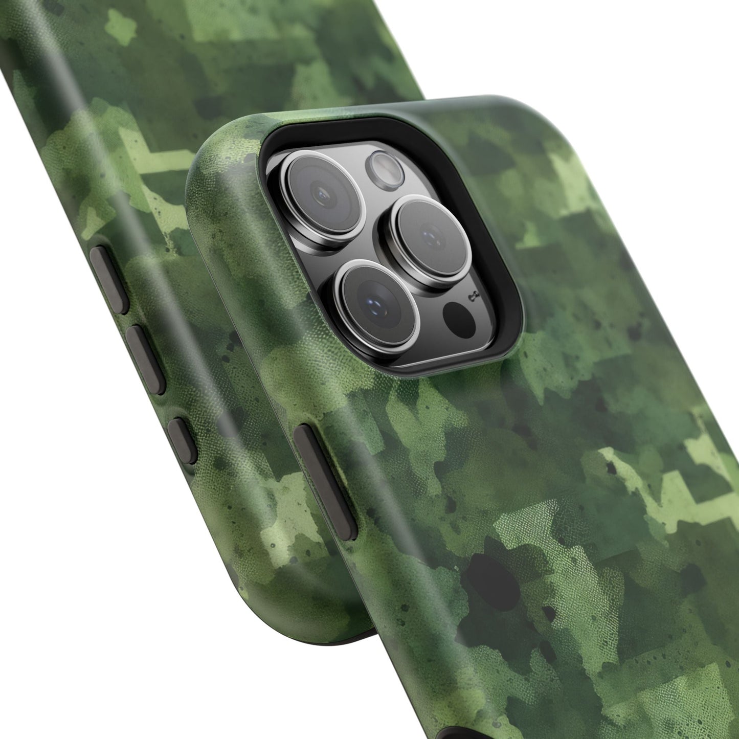 Green Camo Abstract Art - MagSafe iPhone Case - BOGO Cases