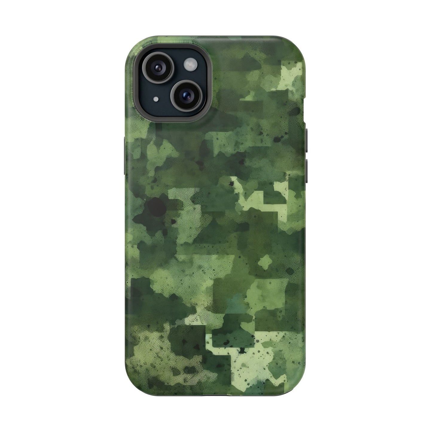 Green Camo Abstract Art - MagSafe iPhone Case - BOGO Cases
