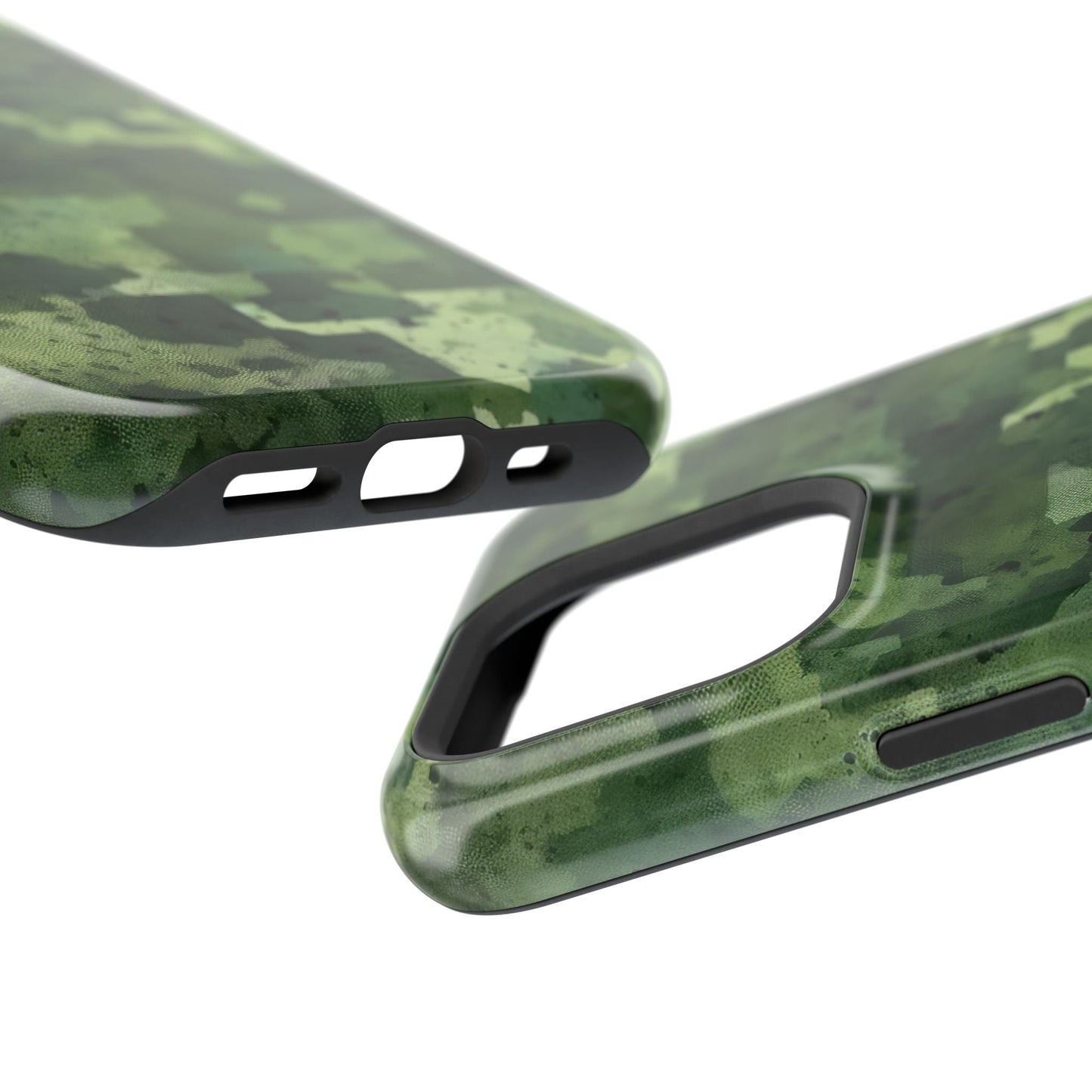Green Camo Abstract Art - MagSafe iPhone Case - BOGO Cases