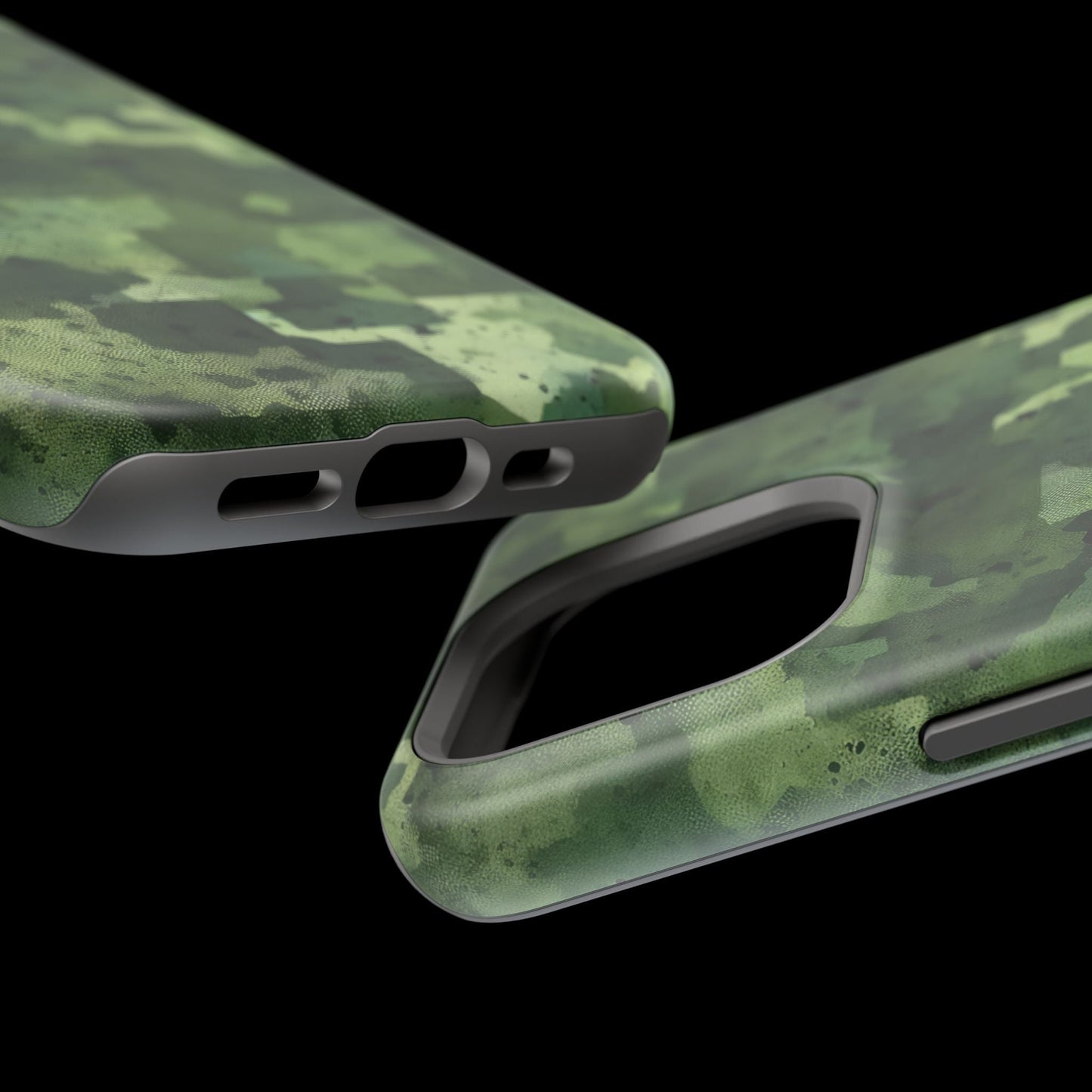 Green Camo Abstract Art - MagSafe iPhone Case - BOGO Cases