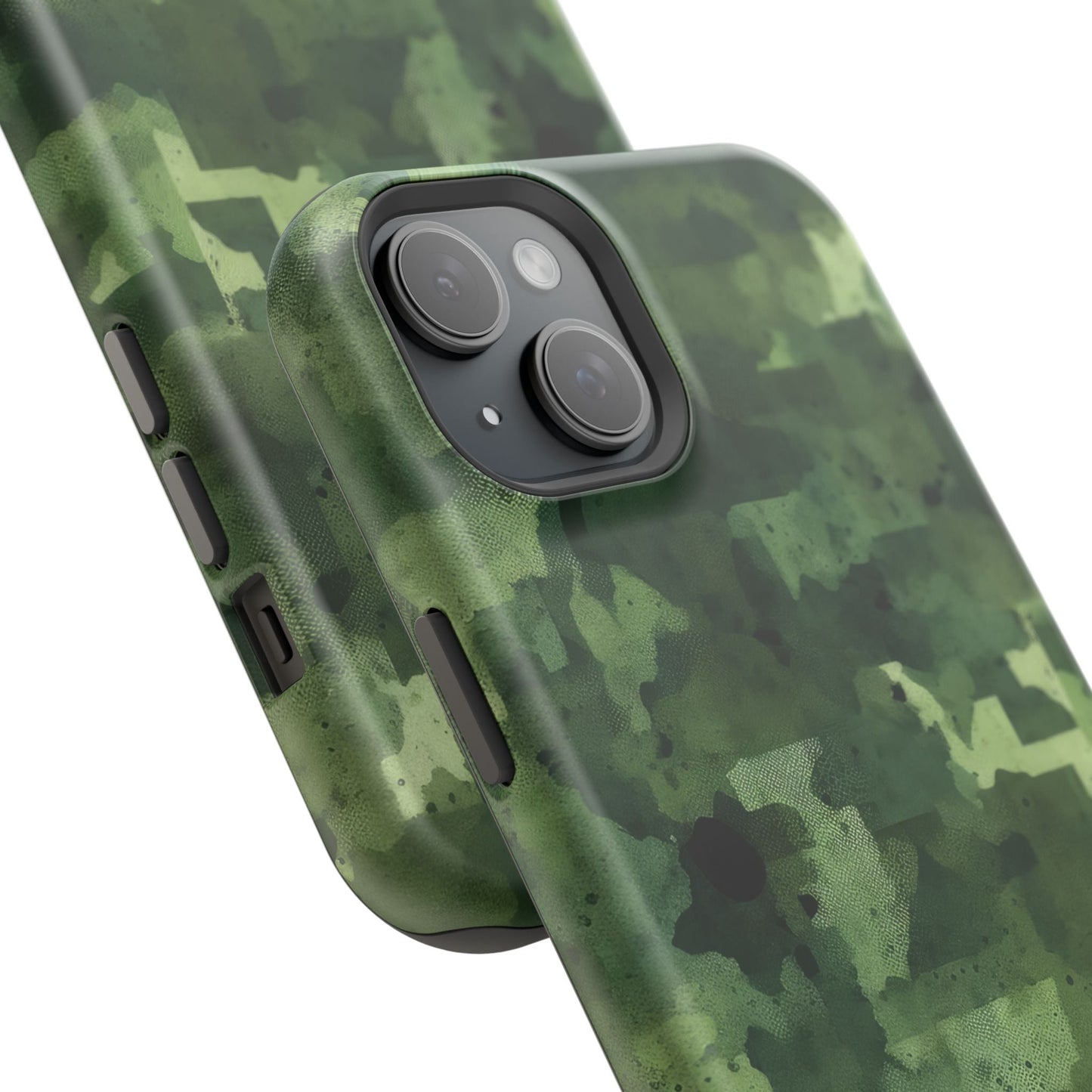 Green Camo Abstract Art - MagSafe iPhone Case - BOGO Cases