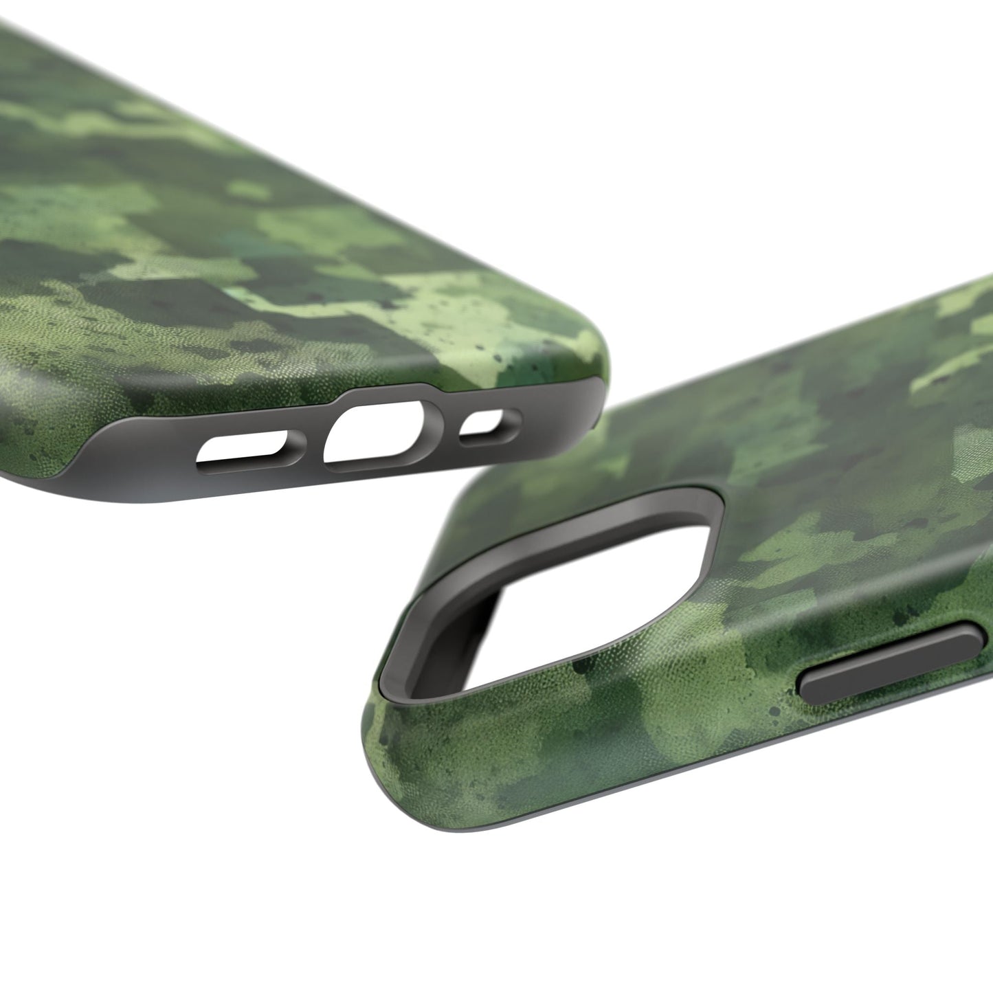 Green Camo Abstract Art - MagSafe iPhone Case - BOGO Cases