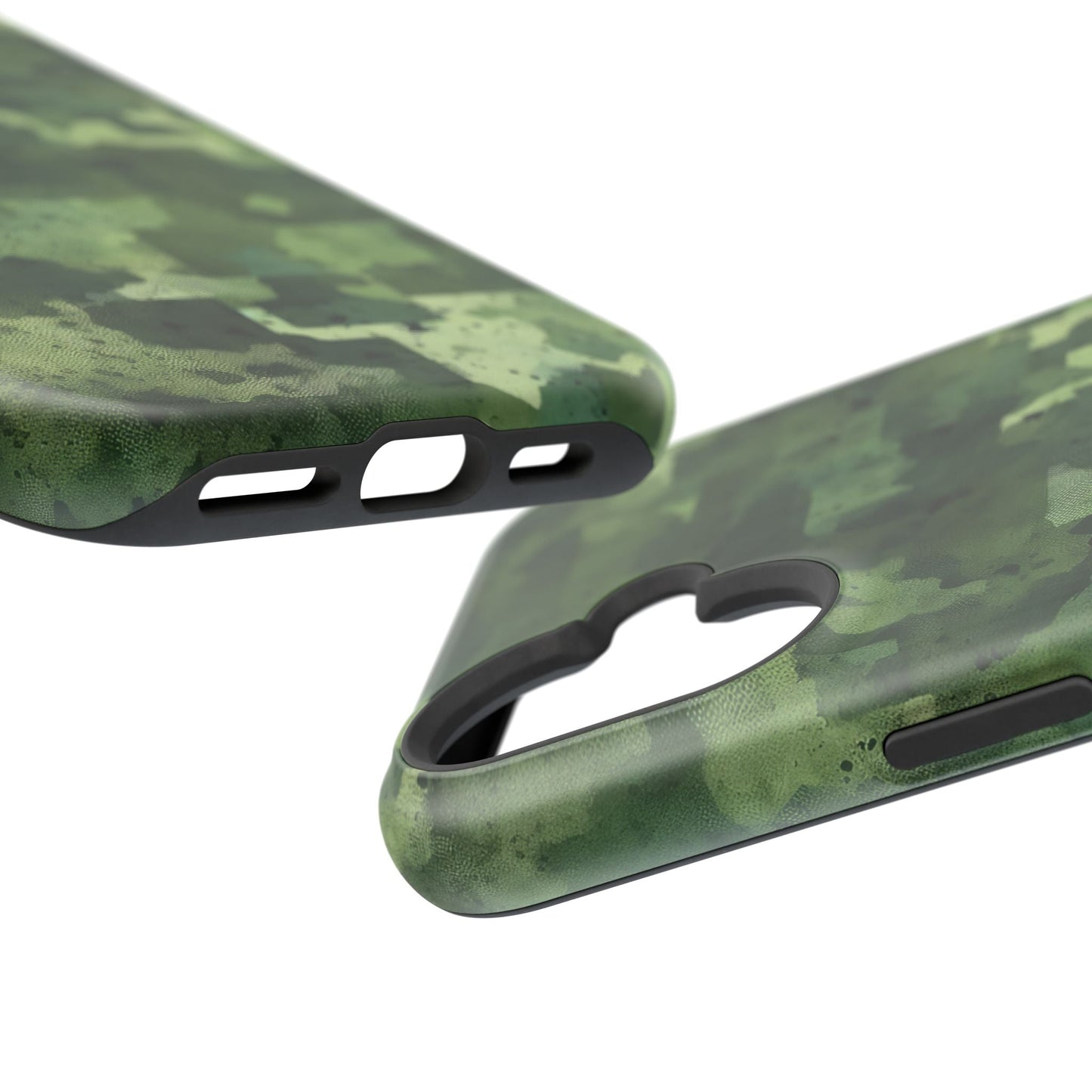 Green Camo Abstract Art - MagSafe iPhone Case - BOGO Cases