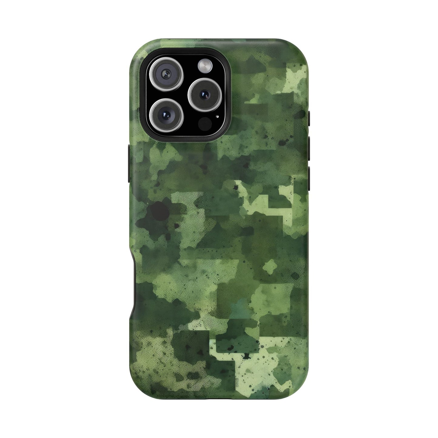 Green Camo Abstract Art - MagSafe iPhone Case - BOGO Cases