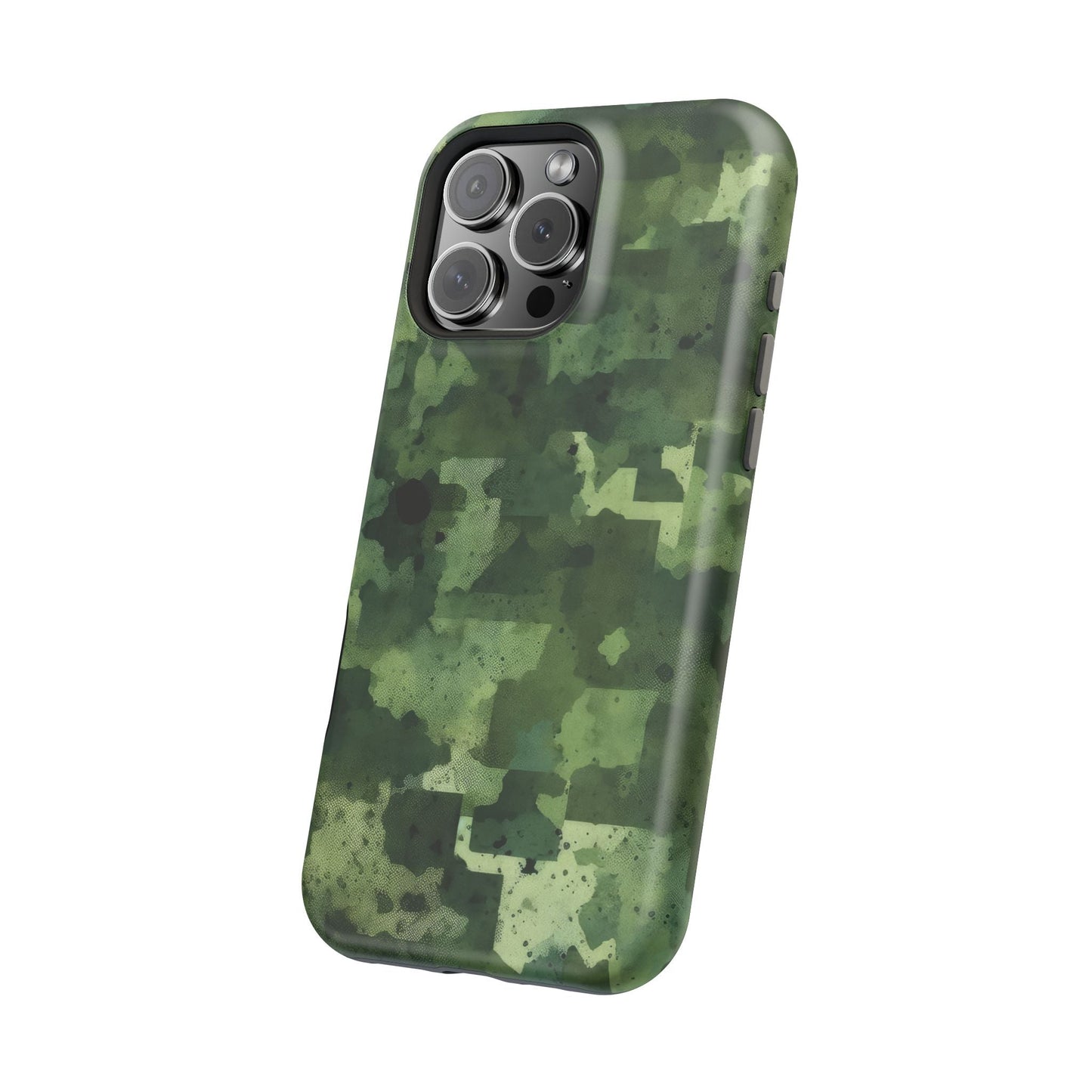 Green Camo Abstract Art - MagSafe iPhone Case - BOGO Cases