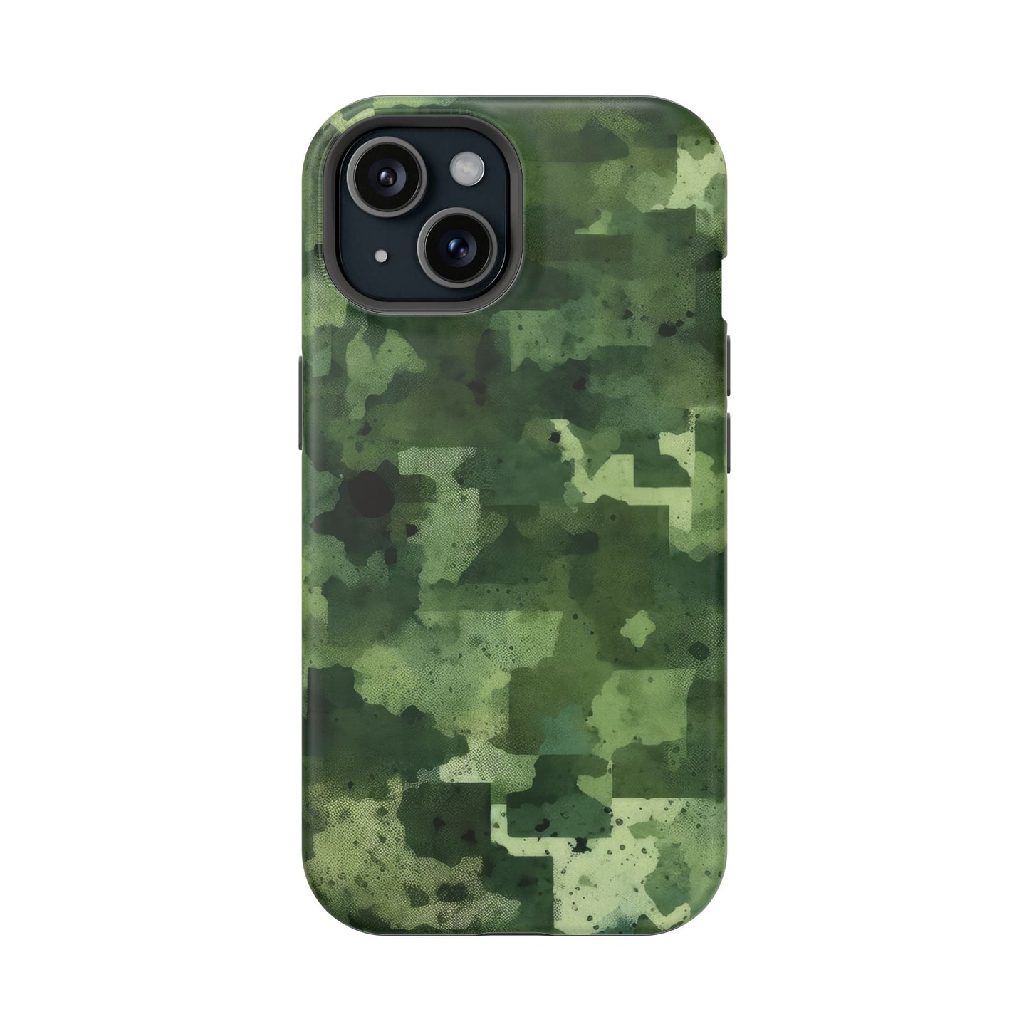 Green Camo Abstract Art - MagSafe iPhone Case - BOGO Cases