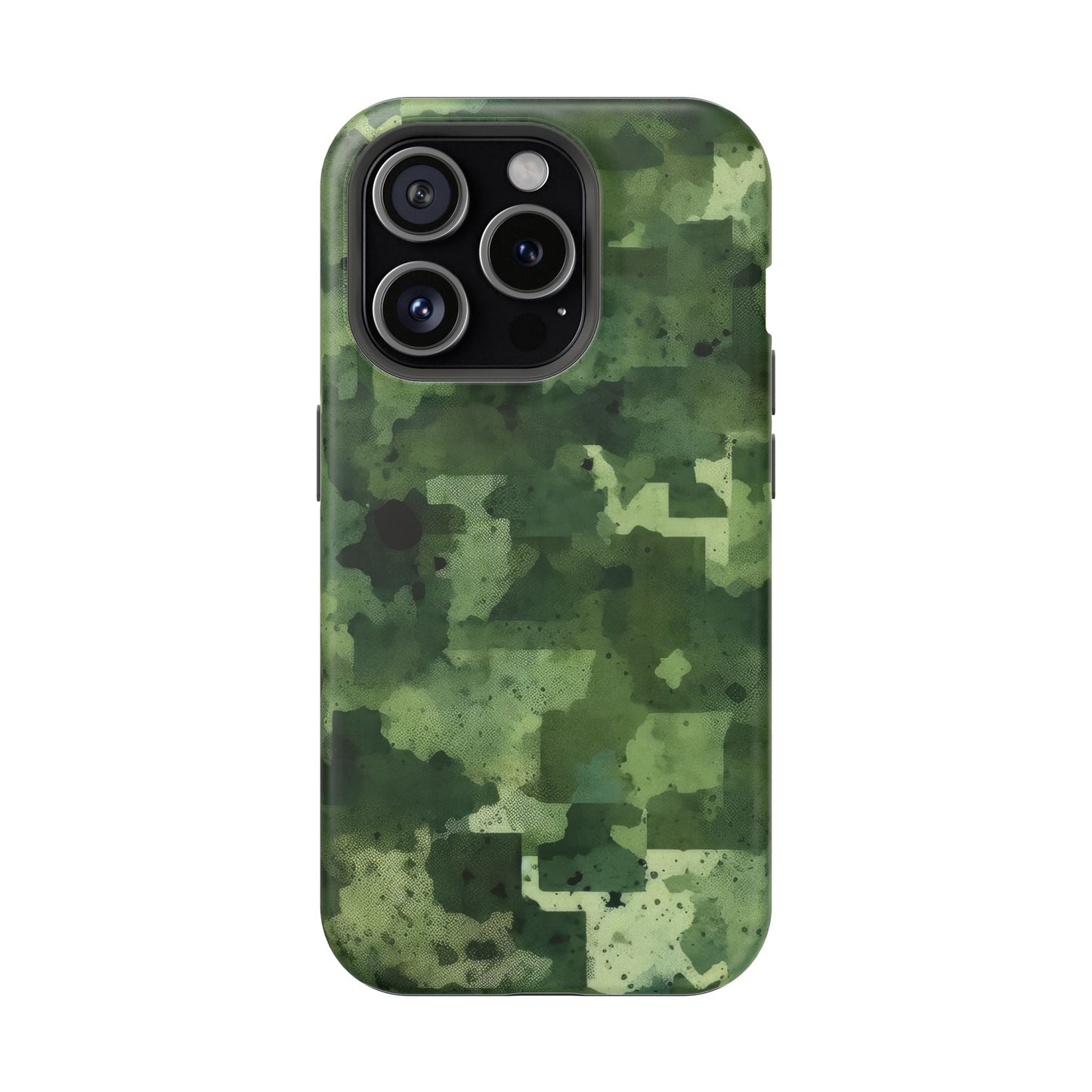 Green Camo Abstract Art - MagSafe iPhone Case - BOGO Cases