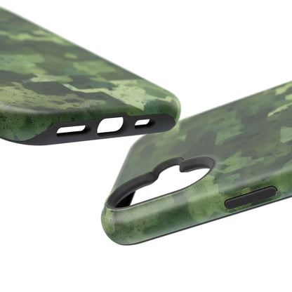Green Camo Abstract Art - MagSafe iPhone Case - BOGO Cases
