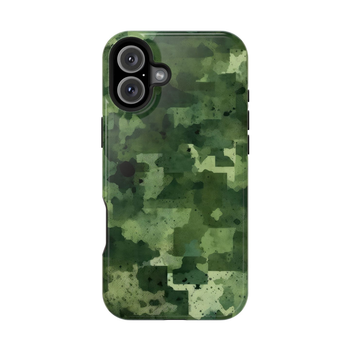 Green Camo Abstract Art - MagSafe iPhone Case - BOGO Cases