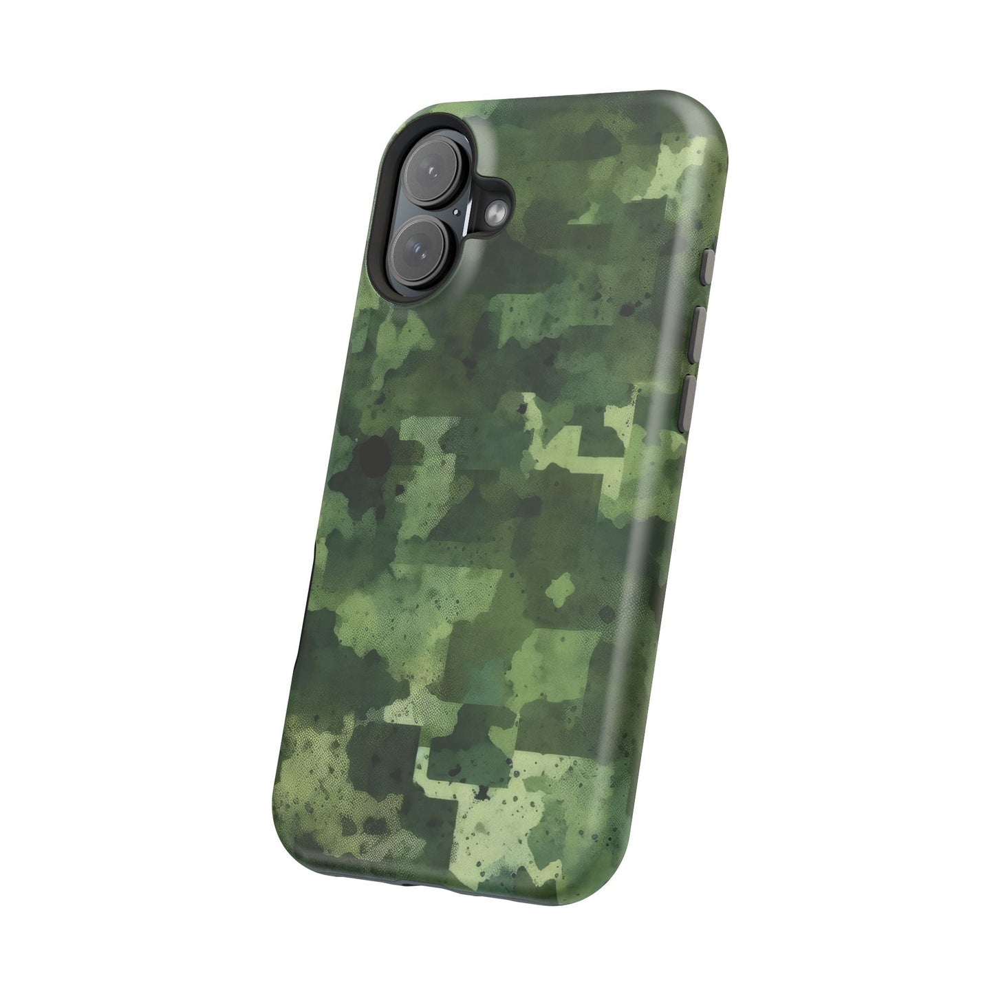 Green Camo Abstract Art - MagSafe iPhone Case - BOGO Cases
