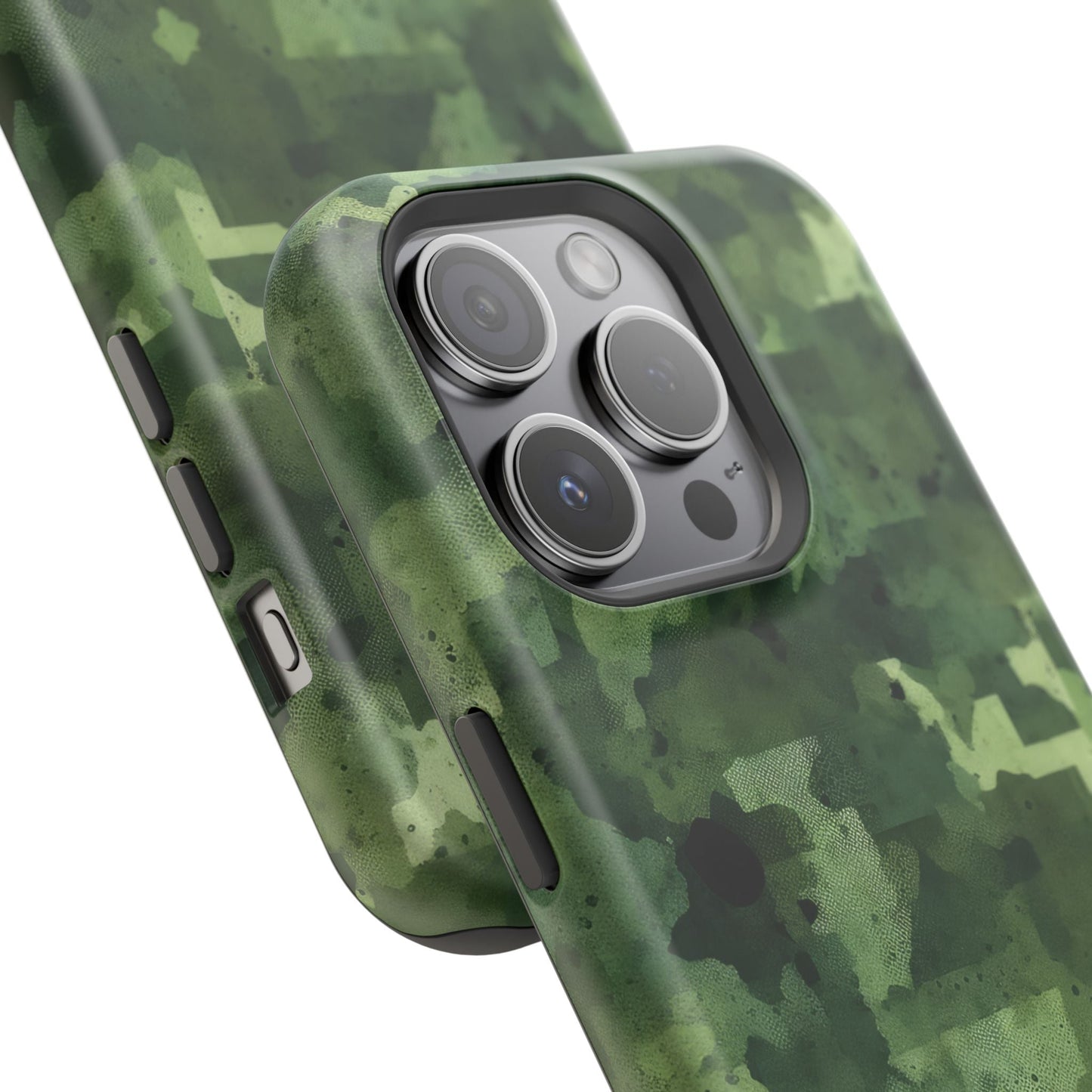 Green Camo Abstract Art - MagSafe iPhone Case - BOGO Cases
