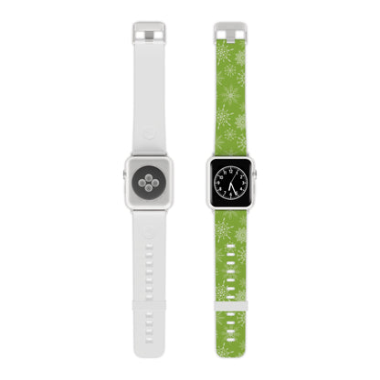 Green Snowflake Pattern Apple Watch Band - BOGO Cases