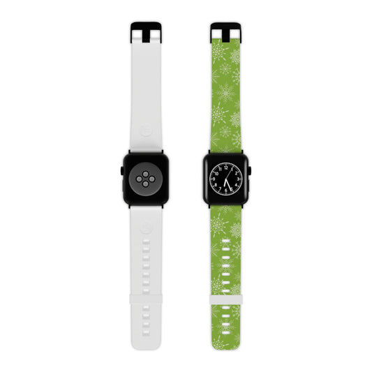 Green Snowflake Pattern Apple Watch Band - BOGO Cases