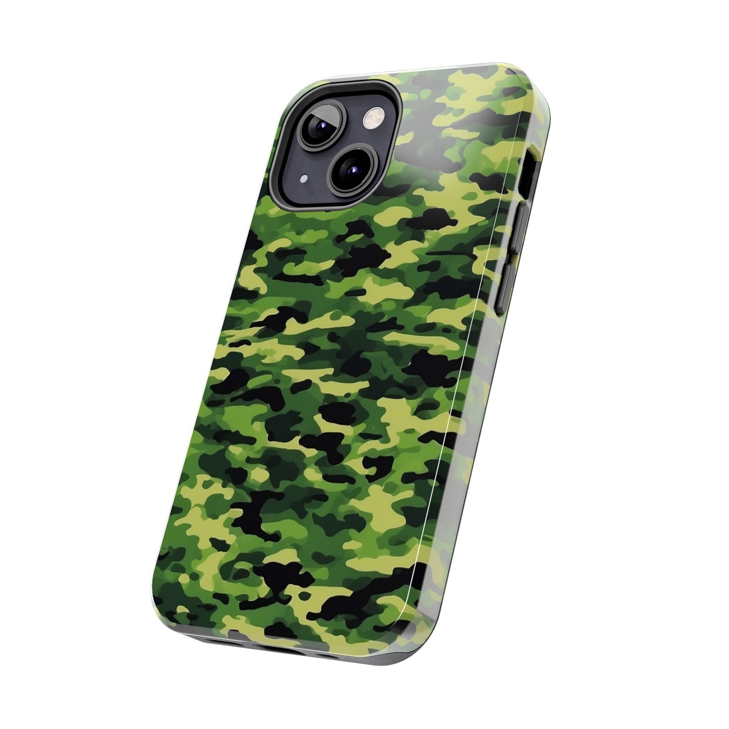 Green Woodland Camouflage – iPhone Case, Sleek and Durable Design - BOGO Cases