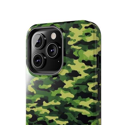 Green Woodland Camouflage – iPhone Case, Sleek and Durable Design - BOGO Cases