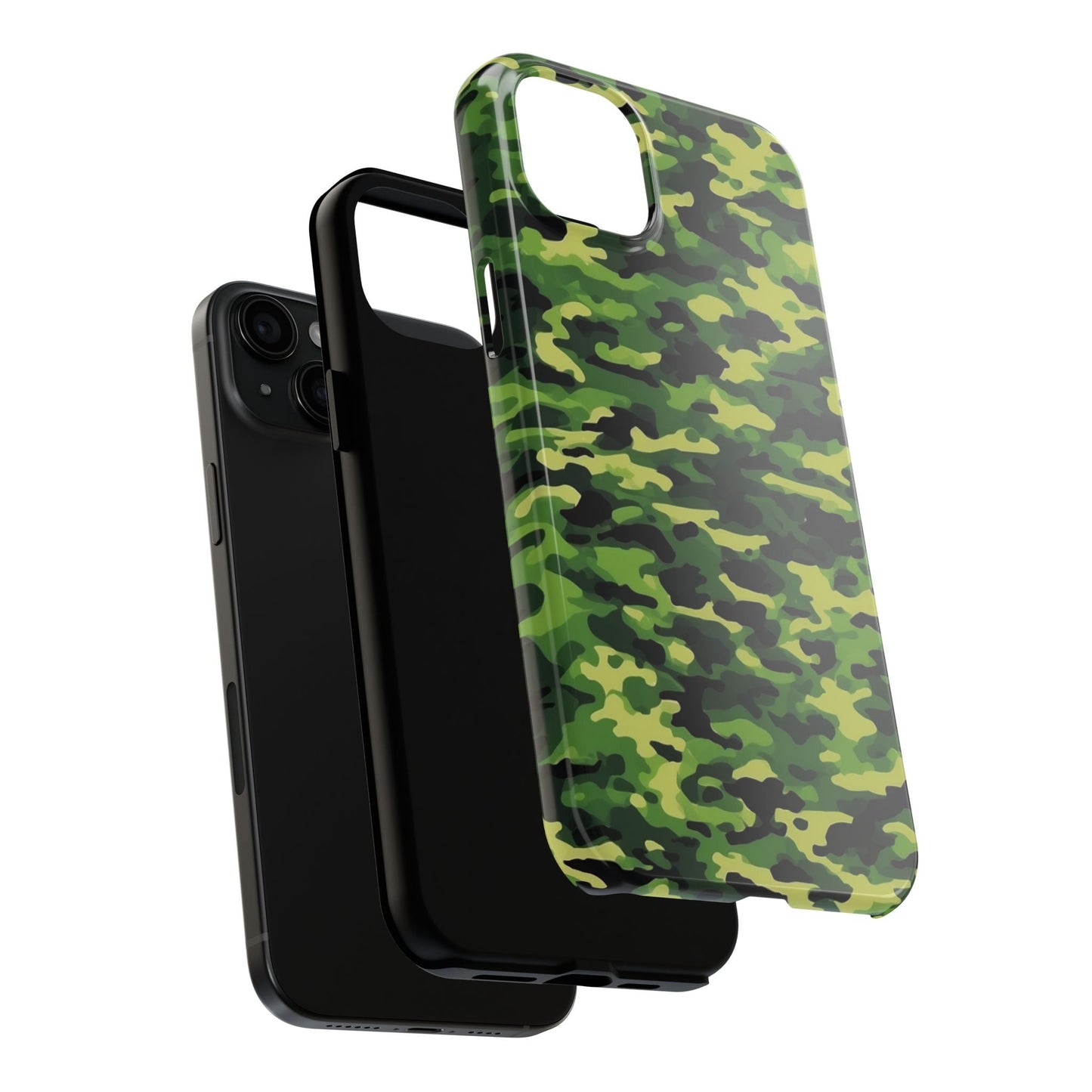 Green Woodland Camouflage – iPhone Case, Sleek and Durable Design - BOGO Cases