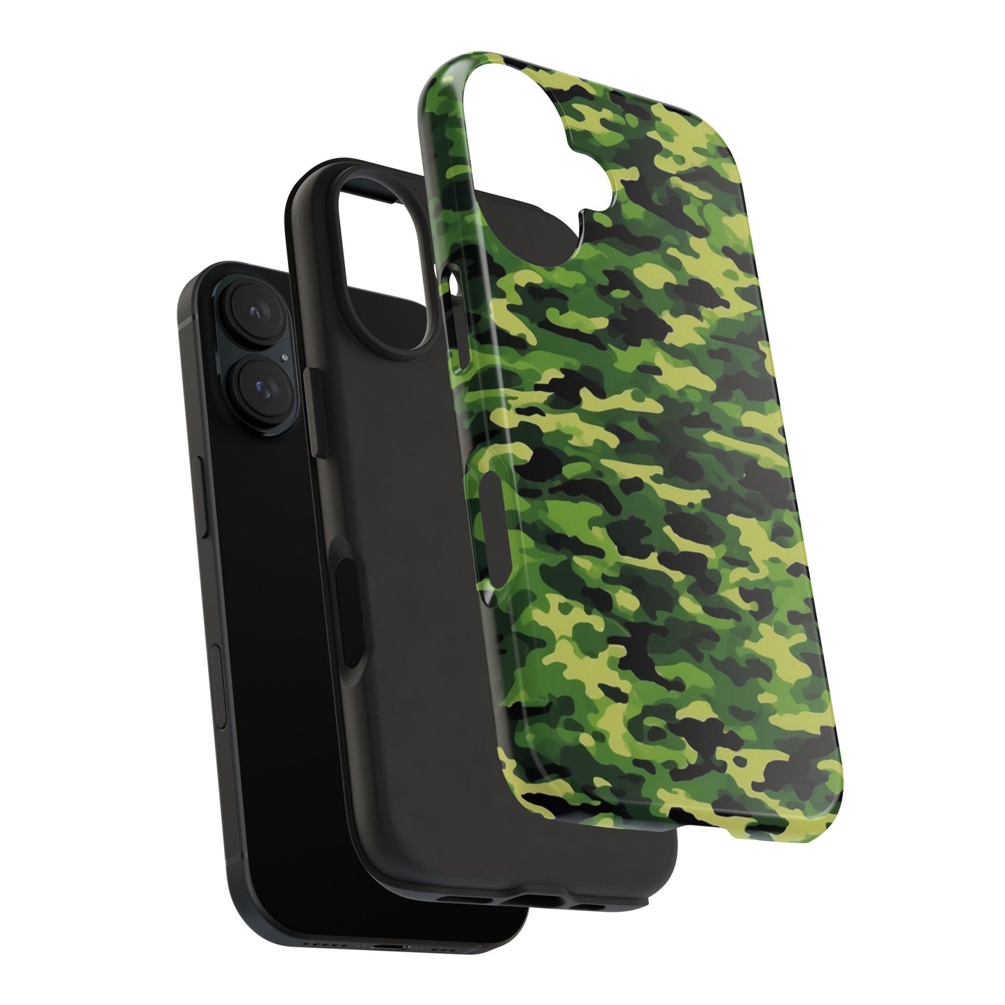 Green Woodland Camouflage – iPhone Case, Sleek and Durable Design - BOGO Cases