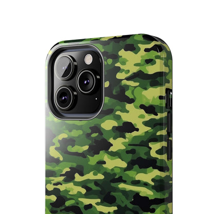 Green Woodland Camouflage – iPhone Case, Sleek and Durable Design - BOGO Cases