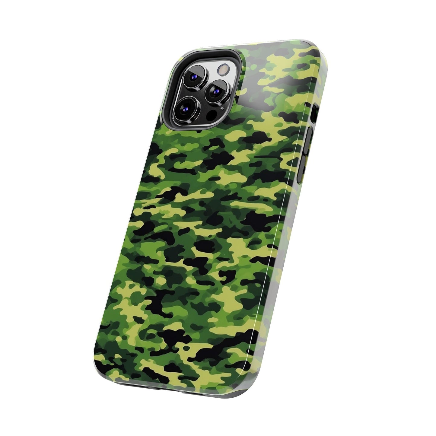 Green Woodland Camouflage – iPhone Case, Sleek and Durable Design - BOGO Cases
